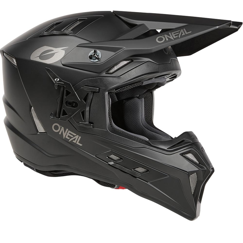 Casco da motocross O'Neal EX-SRS nero opaco