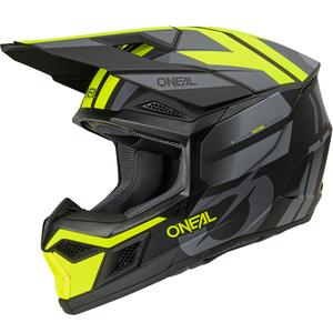 Casco da motocross O´Neal 3SRS Ride nero opaco-grigio-giallo fluo