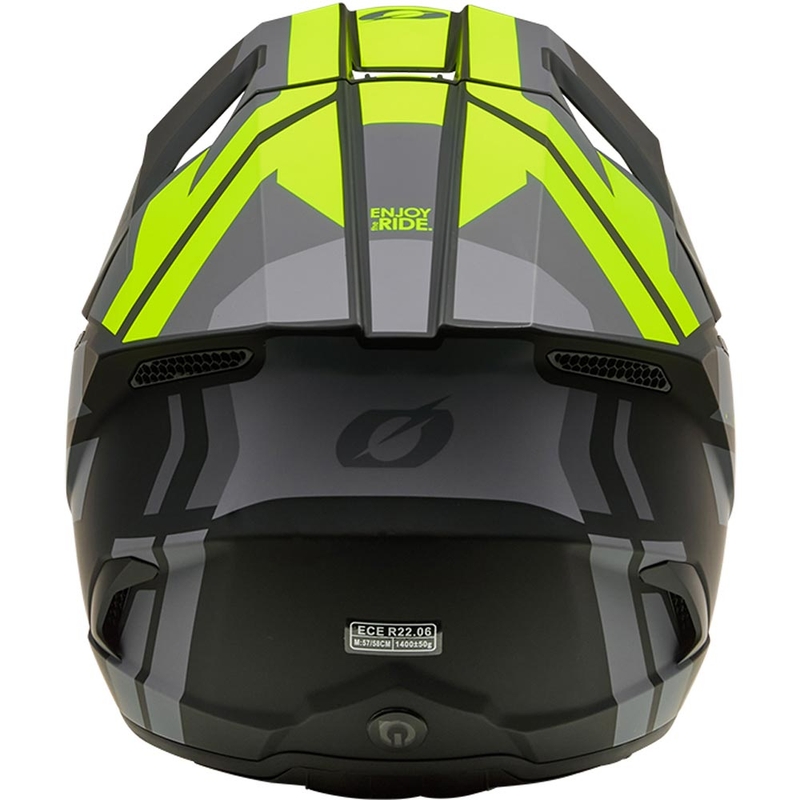Casco da motocross O´Neal 3SRS Ride nero opaco-grigio-giallo fluo