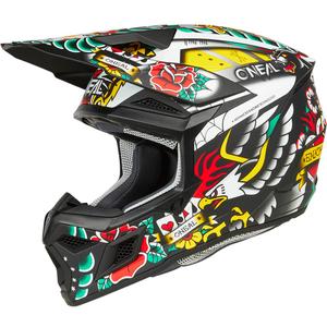 Casco da motocross per bambini O'Neal 3SRS Inked multicolore
