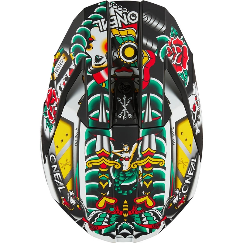 Casco da motocross per bambini O'Neal 3SRS Inked multicolore
