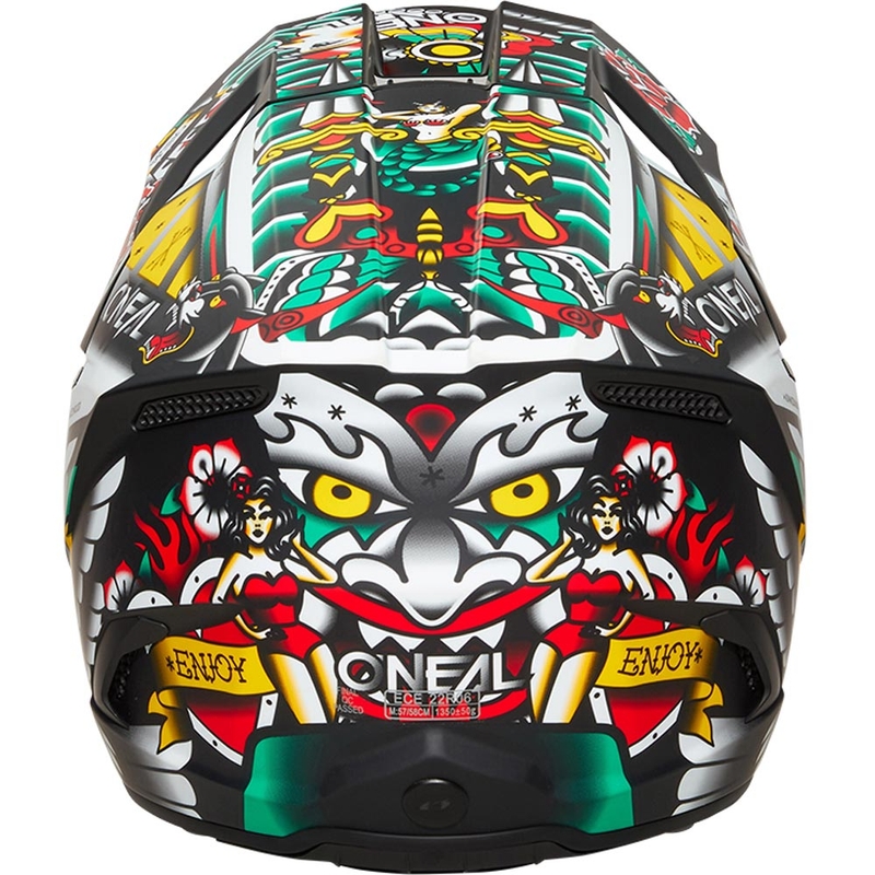 Casco da motocross per bambini O'Neal 3SRS Inked multicolore
