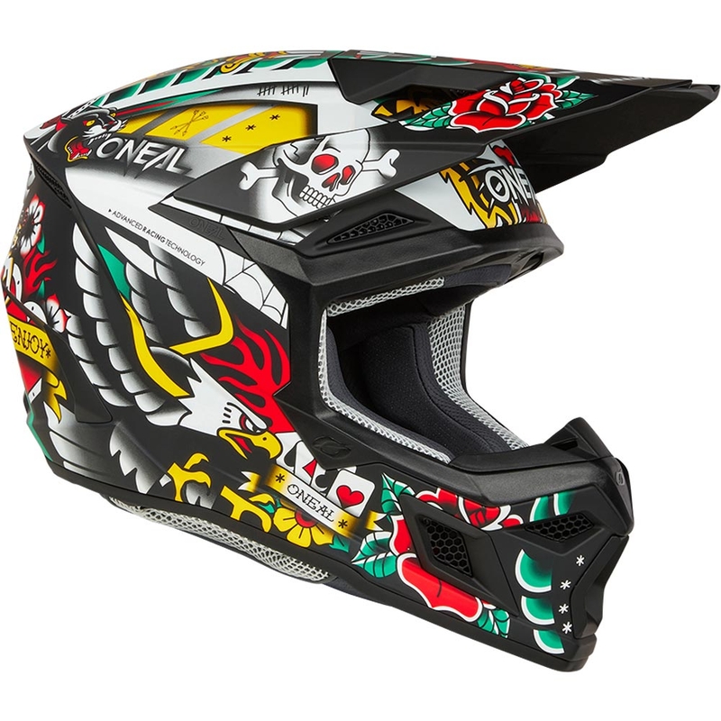 Casco da motocross per bambini O'Neal 3SRS Inked multicolore