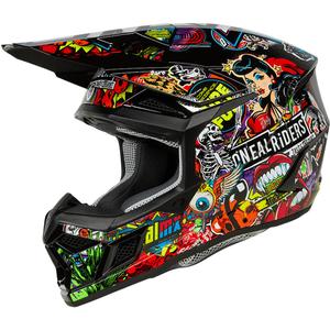 Casco da motocross O'Neal 3SRS Crank multicolore
