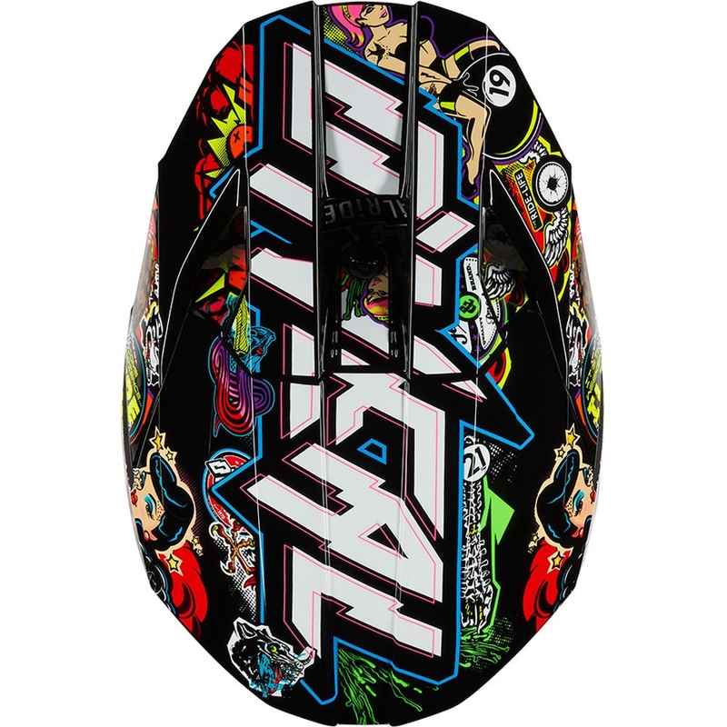 Casco da motocross O'Neal 3SRS Crank multicolore
