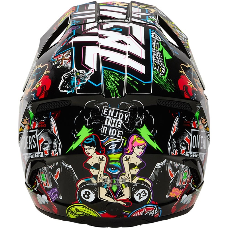 Casco da motocross O'Neal 3SRS Crank multicolore