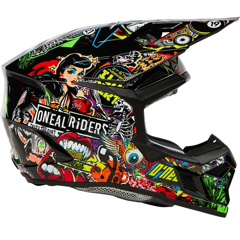 Casco da motocross O'Neal 3SRS Crank multicolore