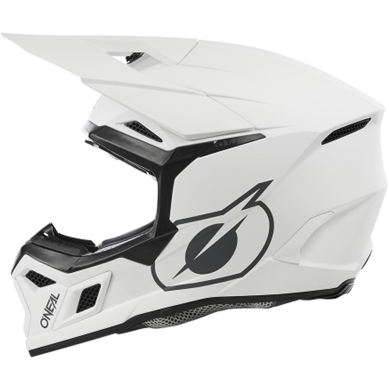 Casco da motocross O´Neal 3SRS, tinta unita bianca opaca.