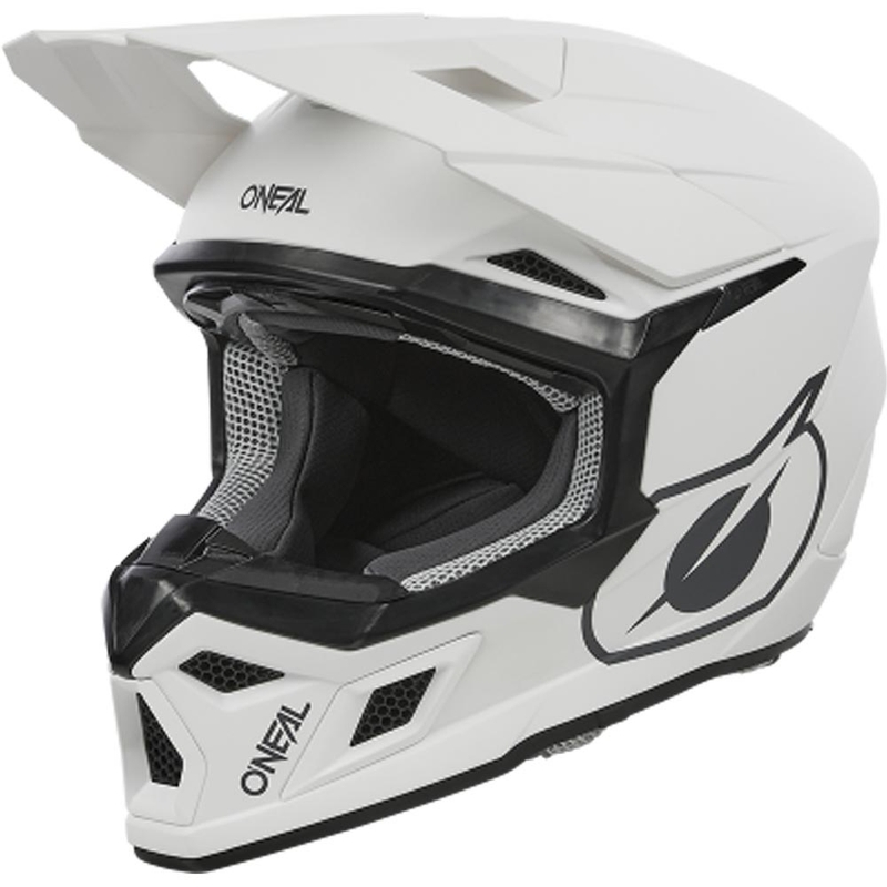 Casco da motocross O´Neal 3SRS, tinta unita bianca opaca.