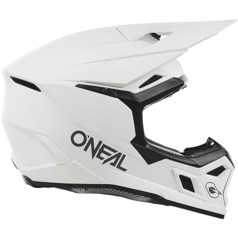 Casco da motocross O´Neal 3SRS, tinta unita bianca opaca.