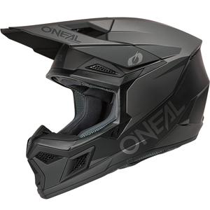 Casco da motocross O´Neal 3SRS Solid nero opaco-grigio