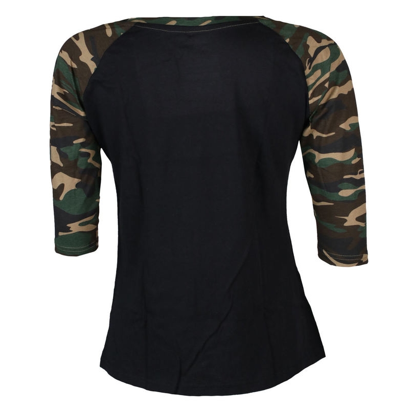 Dámské triko Black Heart Devil Rose Camo výprodej