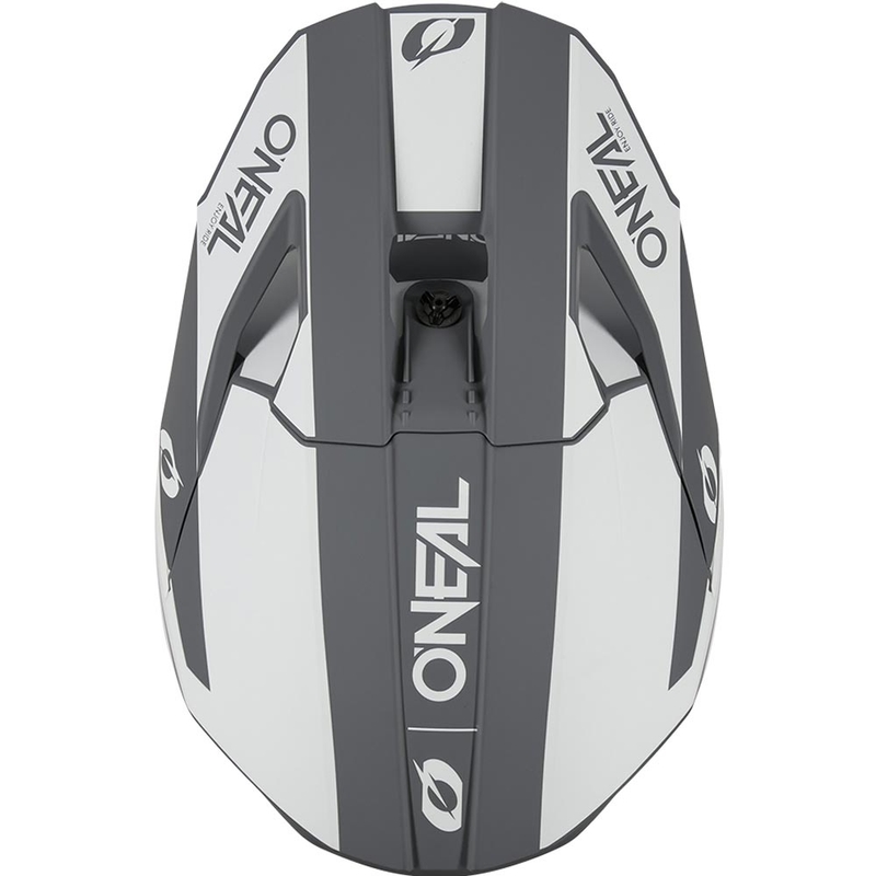 Casco da motocross O´Neal 3SRS Solido bianco opaco-grigio