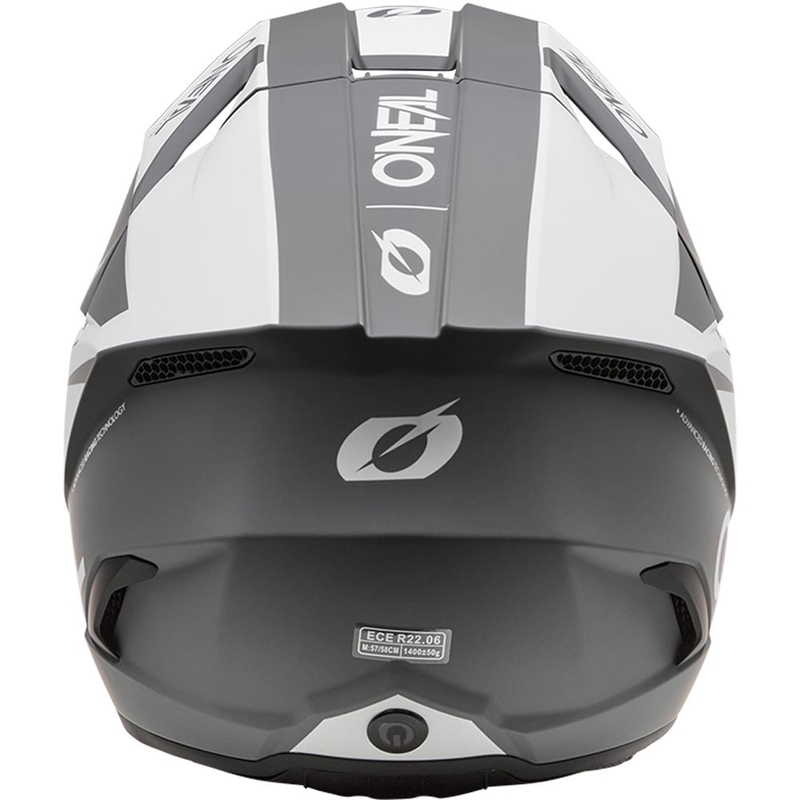 Casco da motocross O´Neal 3SRS Solido bianco opaco-grigio