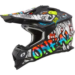 Casco da motocross O´Neal 2SRS Rancid nero opaco-bianco