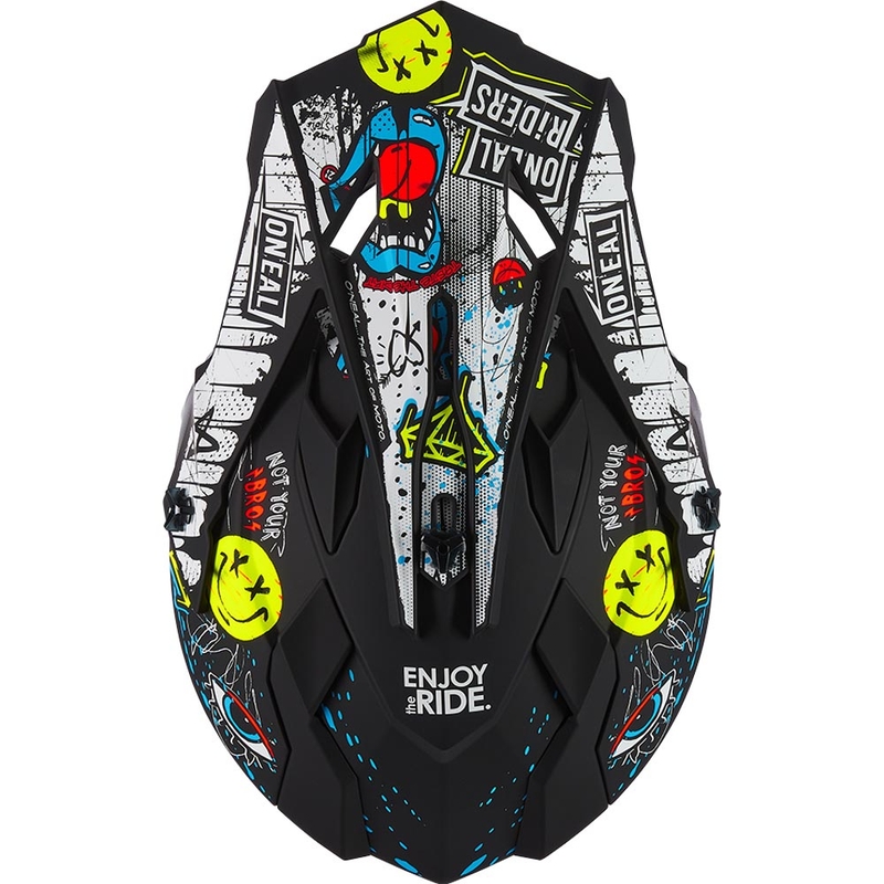 Casco da motocross O´Neal 2SRS Rancid nero opaco-bianco