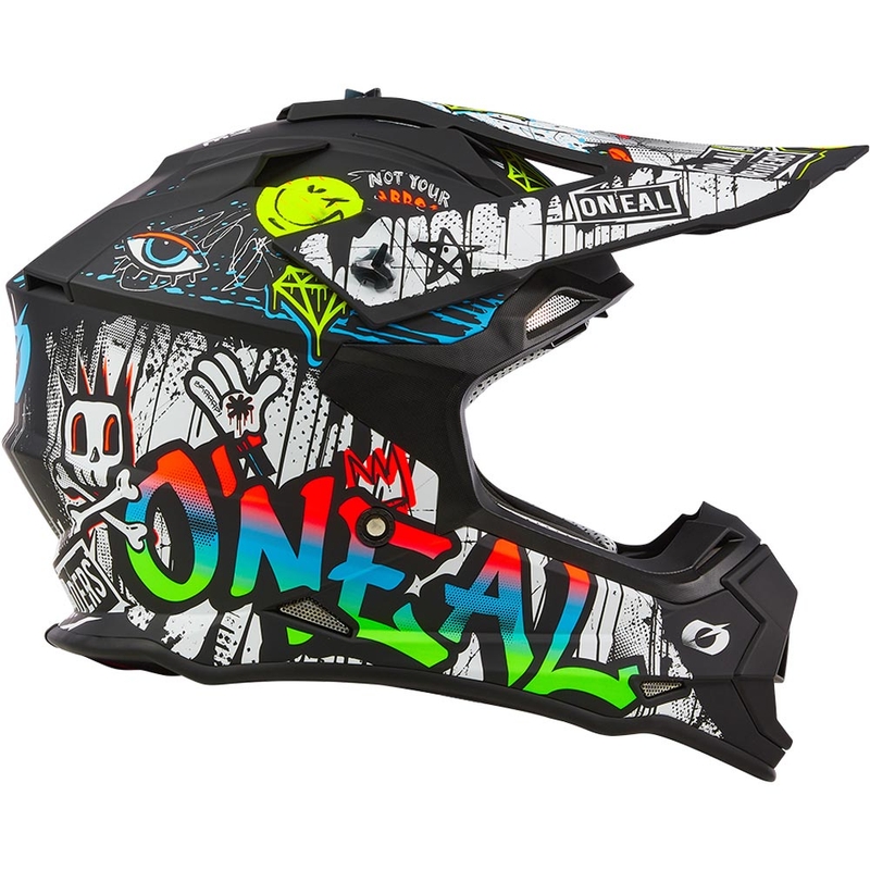 Casco da motocross O´Neal 2SRS Rancid nero opaco-bianco