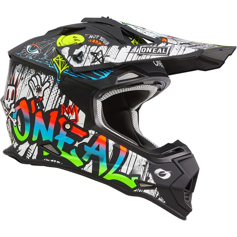 Casco da motocross O´Neal 2SRS Rancid nero opaco-bianco