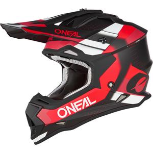 Casco da motocross O´Neal 2SRS Spyde nero opaco-rosso-bianco