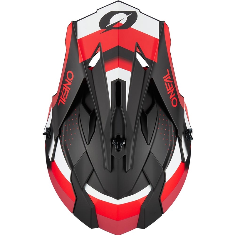 Casco da motocross O´Neal 2SRS Spyde nero opaco-rosso-bianco