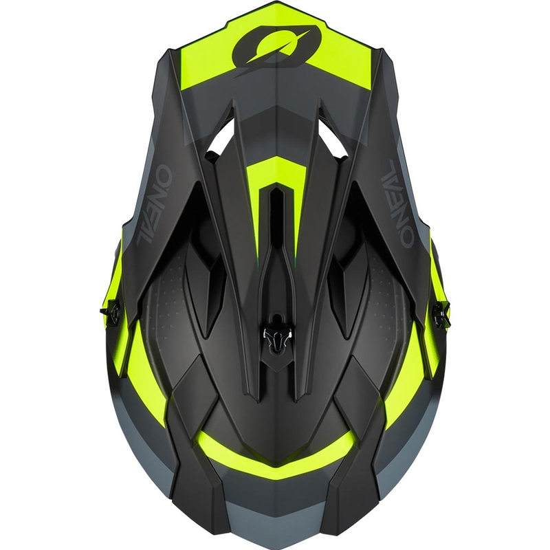 Casco da motocross O´Neal 2SRS Spyde nero opaco-grigio-giallo fluo
