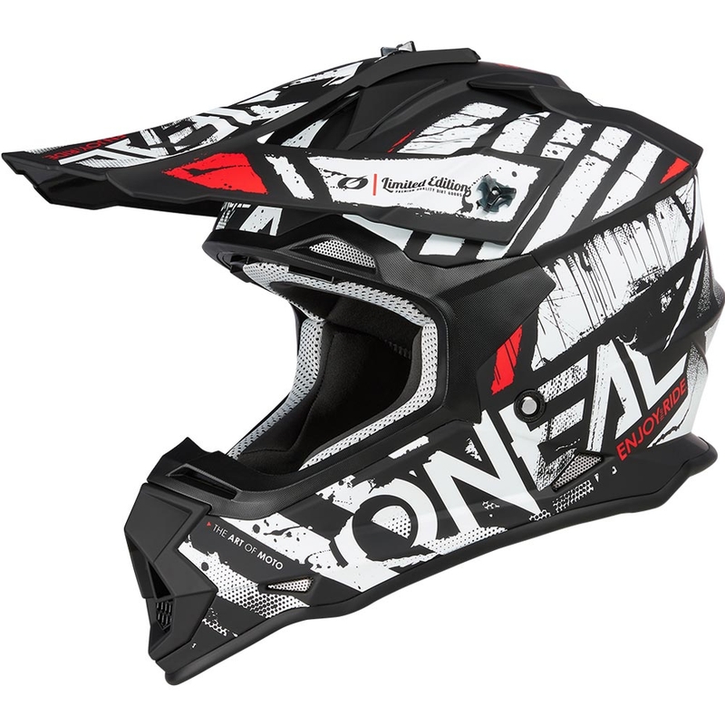Casco da motocross O´Neal 2SRS Glitch nero-bianco