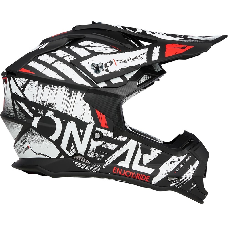 Casco da motocross O´Neal 2SRS Glitch nero-bianco