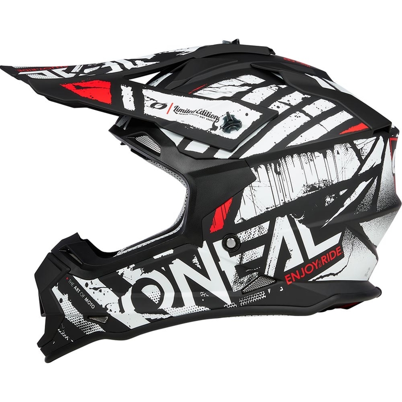 Casco da motocross O´Neal 2SRS Glitch nero-bianco