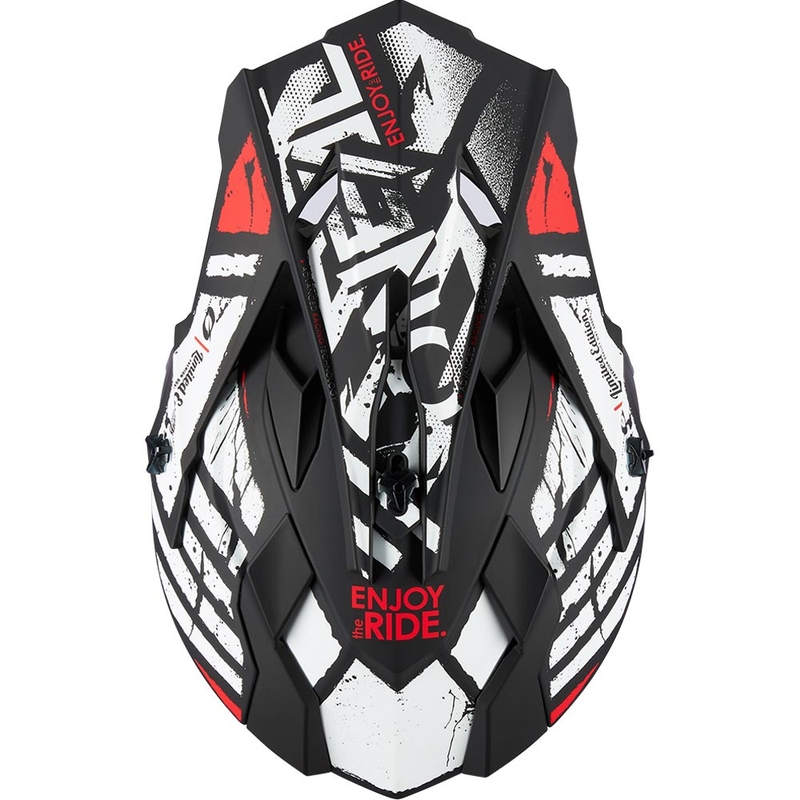 Casco da motocross O´Neal 2SRS Glitch nero-bianco
