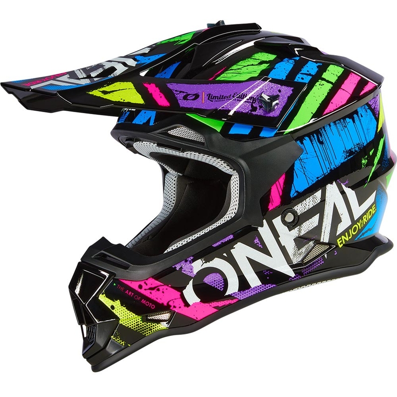 Casco da motocross O'Neal 2SRS Glitch multicolore