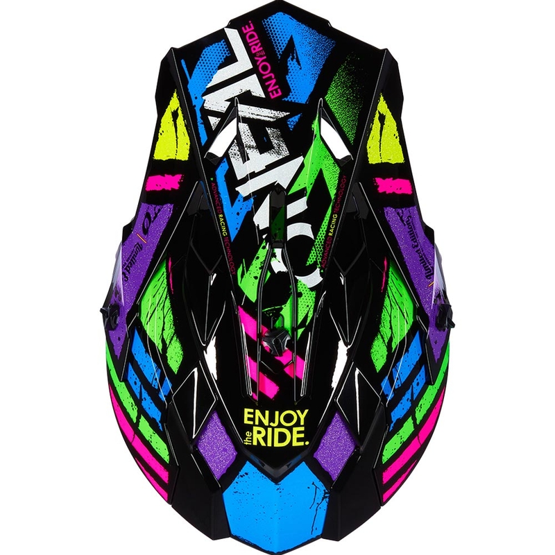 Casco da motocross O'Neal 2SRS Glitch multicolore