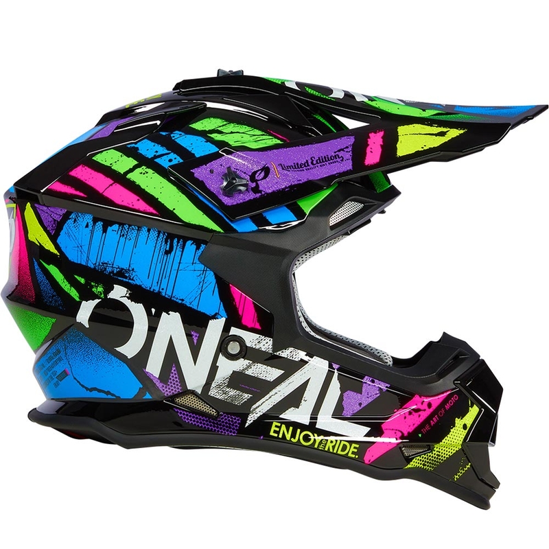 Casco da motocross O'Neal 2SRS Glitch multicolore