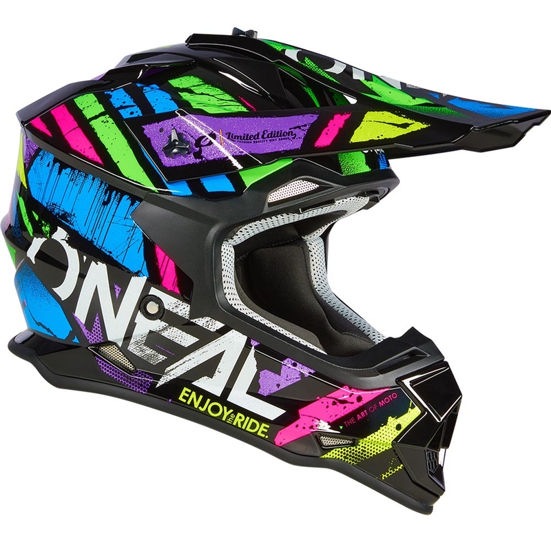 Casco da motocross O'Neal 2SRS Glitch multicolore