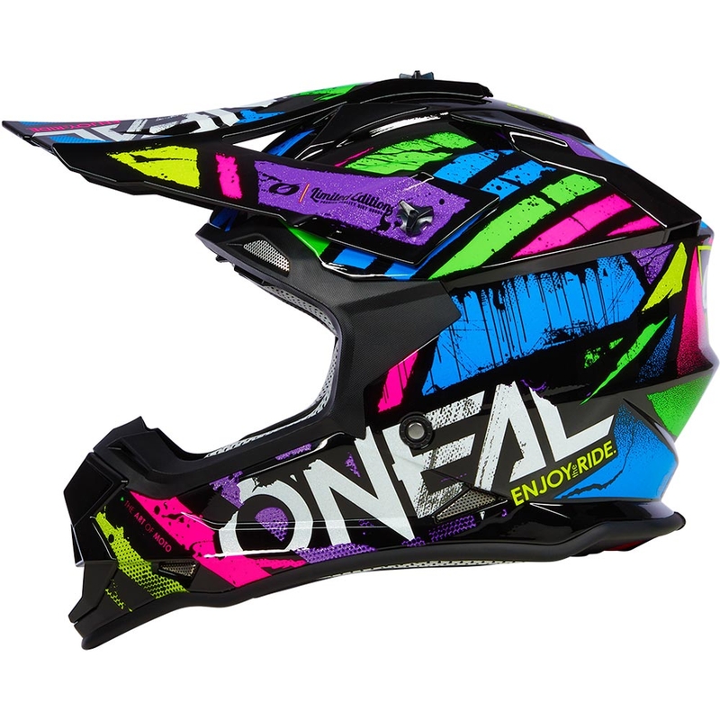 Casco da motocross O'Neal 2SRS Glitch multicolore