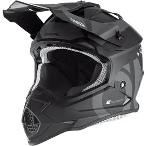 Casco da motocross O'Neal 2SRS Slick nero-grigio