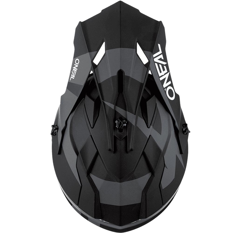 Casco da motocross O'Neal 2SRS Slick nero-grigio