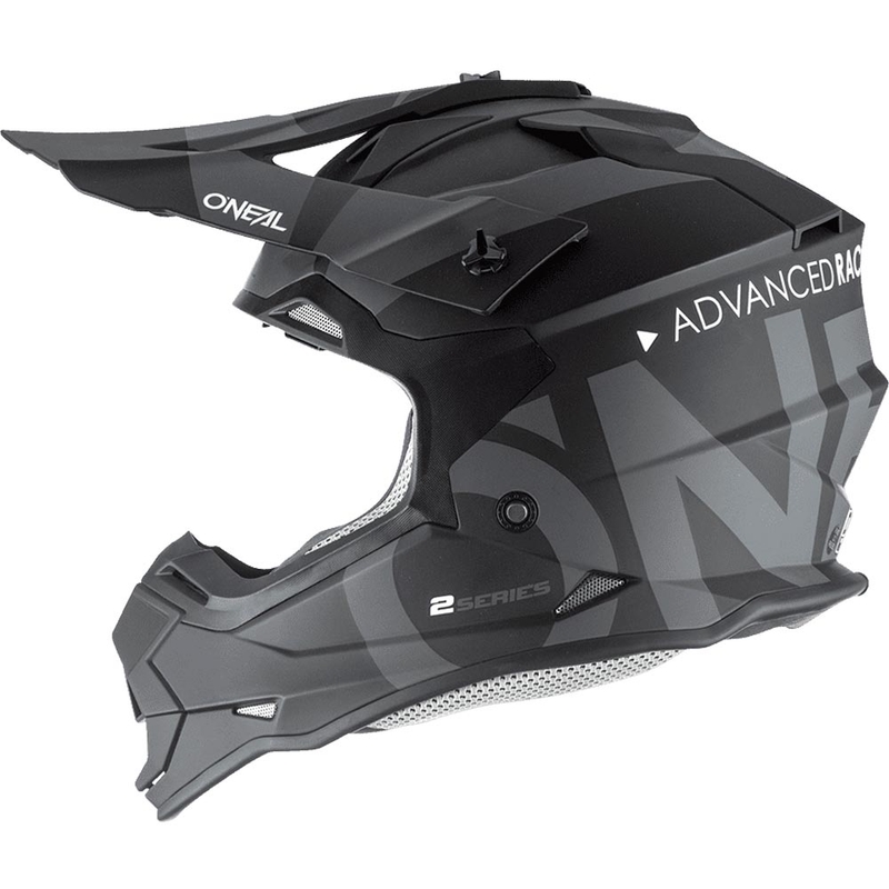Casco da motocross O'Neal 2SRS Slick nero-grigio