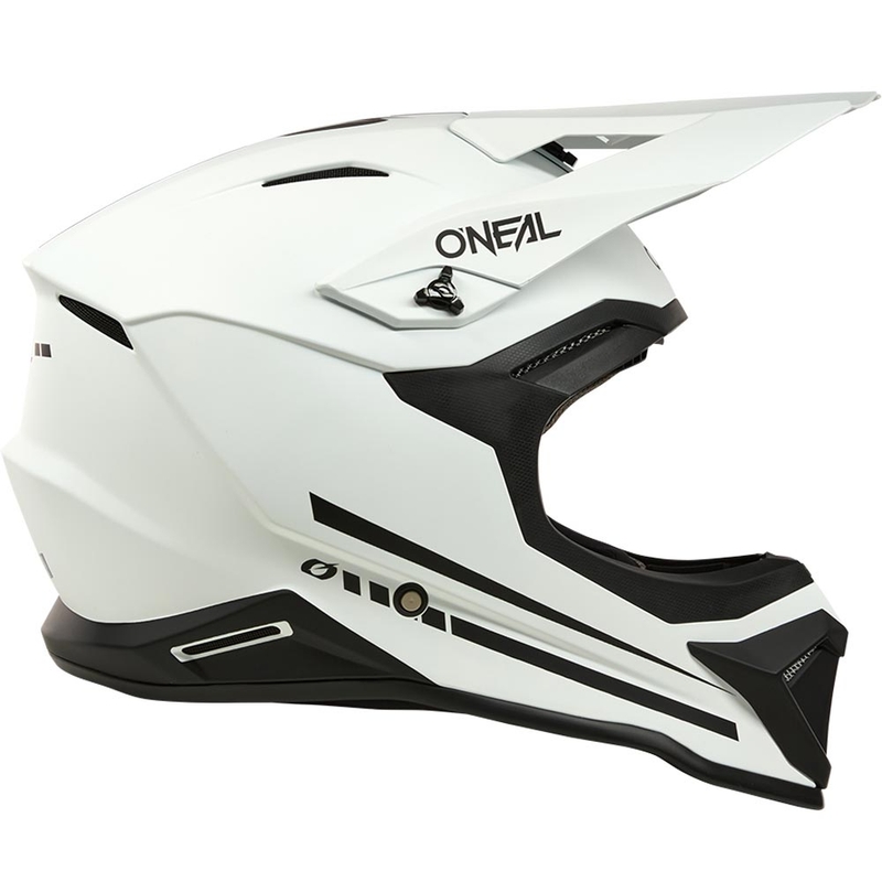 Casco da motocross O'Neal 1SRS, colore bianco opaco.