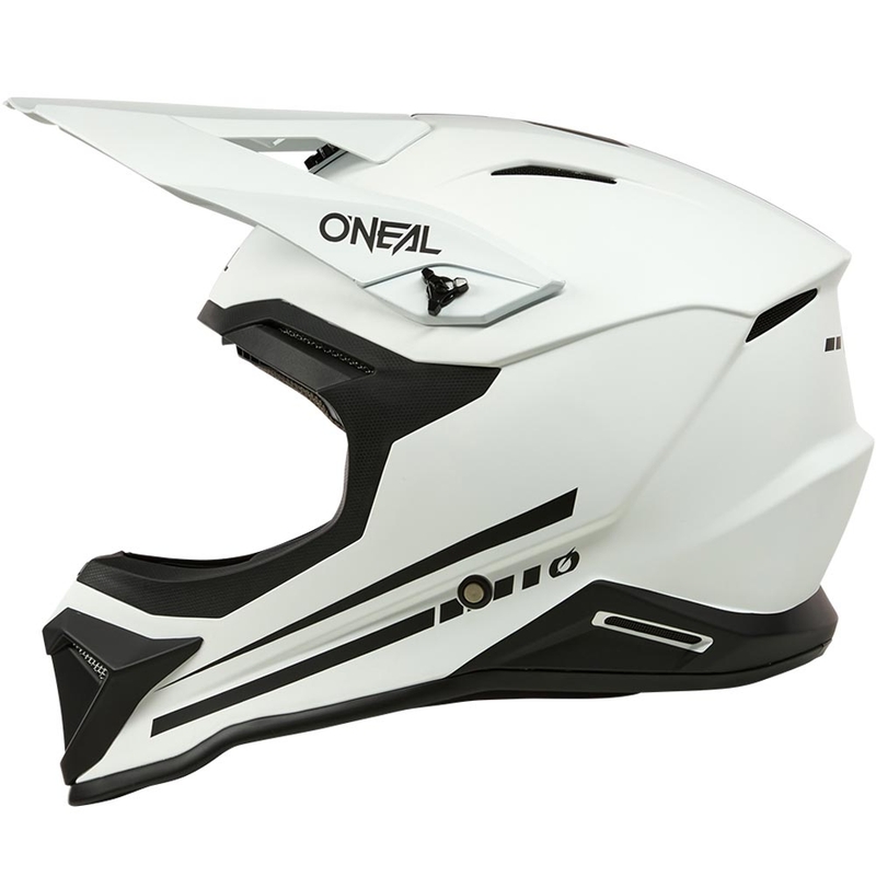 Casco da motocross O'Neal 1SRS, colore bianco opaco.