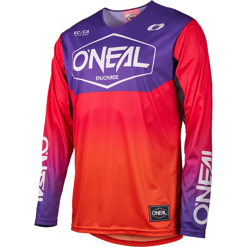 Maglia da motocross O'Neal Mayhem Hexx arancione-viola