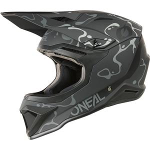 Casco da motocross O´Neal 1SRS Splash nero opaco-grigio
