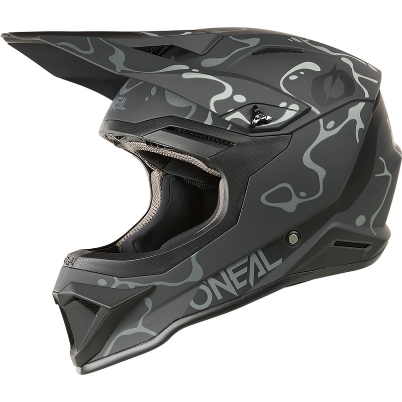 Casco da motocross O´Neal 1SRS Splash nero opaco-grigio