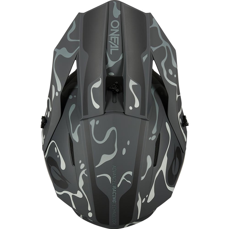 Casco da motocross O´Neal 1SRS Splash nero opaco-grigio
