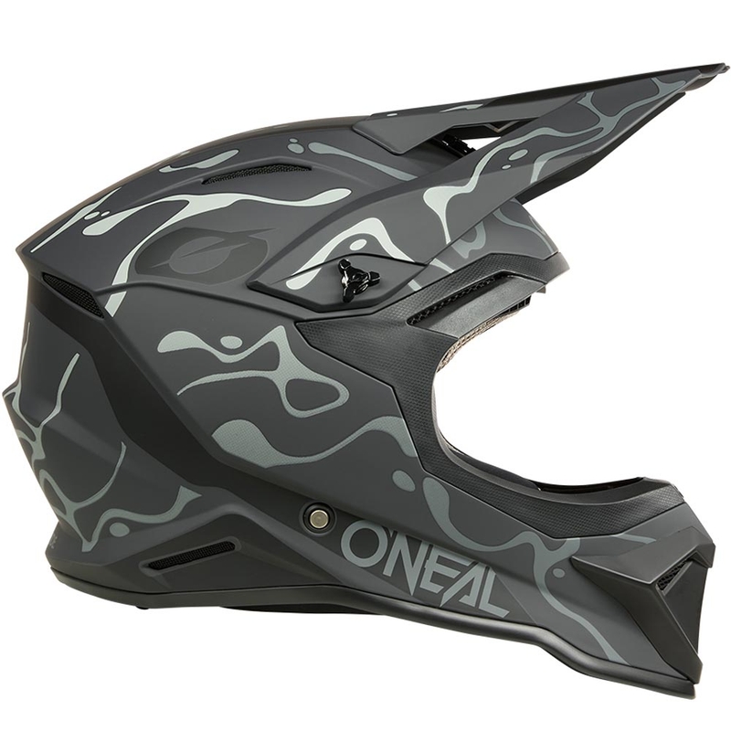 Casco da motocross O´Neal 1SRS Splash nero opaco-grigio