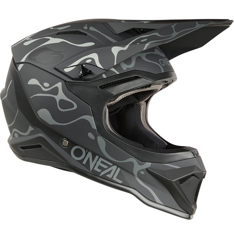 Casco da motocross O´Neal 1SRS Splash nero opaco-grigio