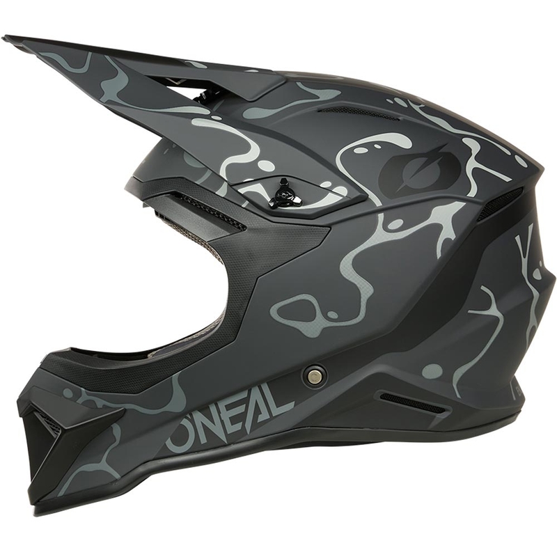 Casco da motocross O´Neal 1SRS Splash nero opaco-grigio