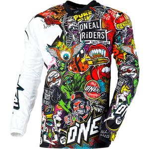 Maglia da motocross O´Neal Mayhem Crank nera-multicolore