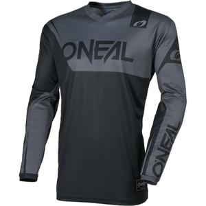 Maglia da motocross O'Neal Element Racewear nera e grigia
