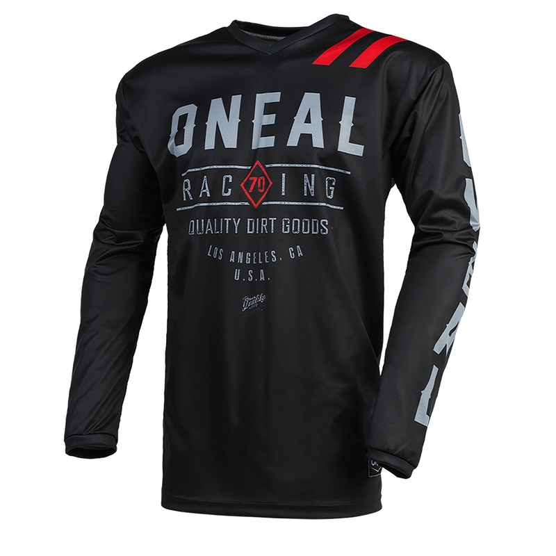 Maglia da motocross O´Neal Element Dirt nera-grigia