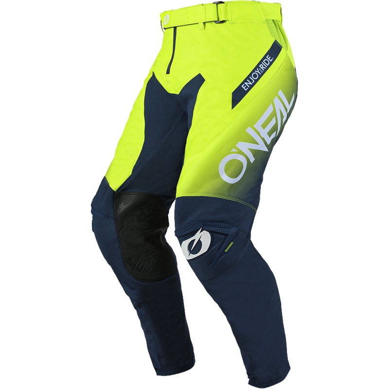 Pantaloni da motocross O'Neal Mayhem Hexx blu-giallo fluo